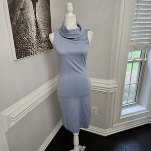 St. John baby blue crowl neck dress size 2